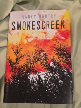 'Smokescreen' Decorative Book Cover in Orange, Black, White